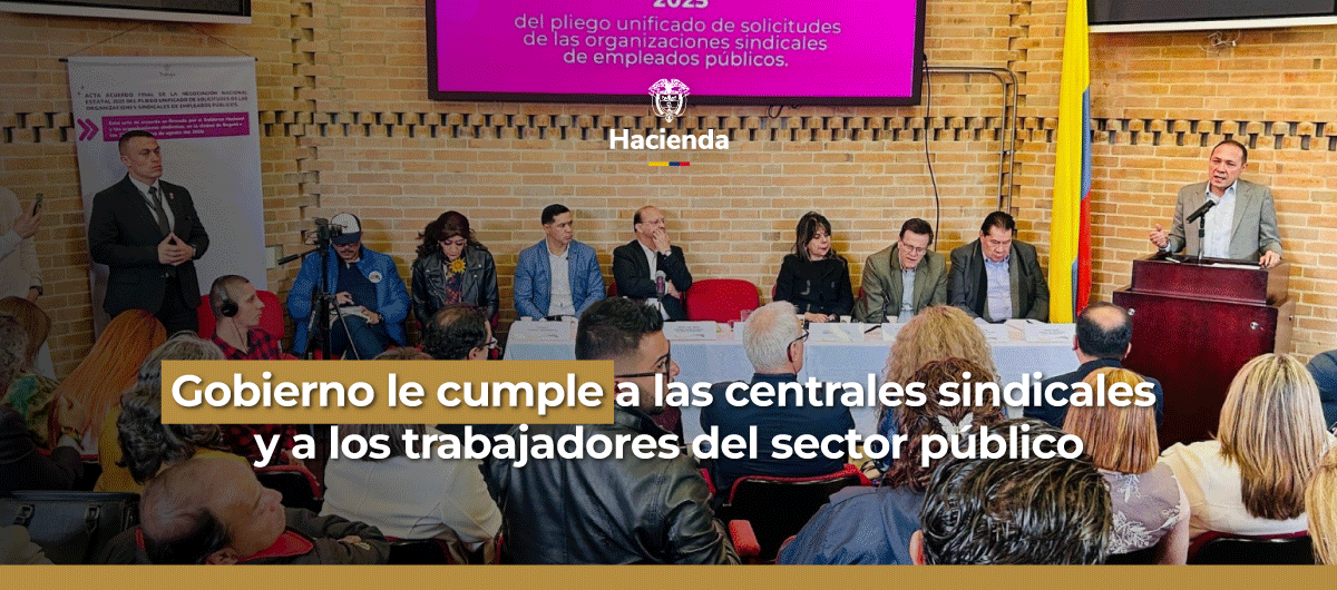 Gobierno le cumple a las centrales sindicales y a los trabajadores del sector público