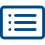Icono tarjeta con listas de puntos